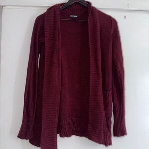 Fashion Nova Red Knit Cardigan Sweater